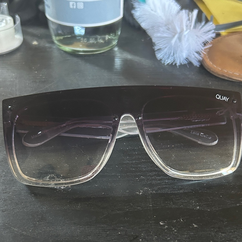 Quay Australia Black and Purple Gradient Sunglasses